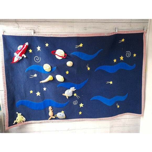 Unbranded Other - Solar System Planets Wall Decor Fabric courtain Kids Baby Nursery 58" x 35"